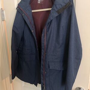 MEC Women's Navy Ski Jacket with Maroon Lining